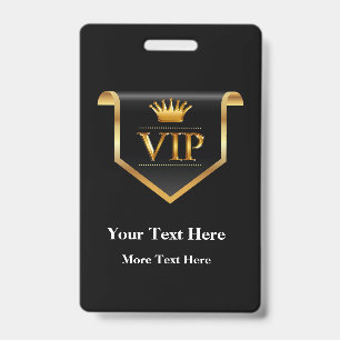 Classy VIP Badge Editable Budget Design