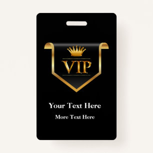 Classy VIP Badge Editable Budget Design