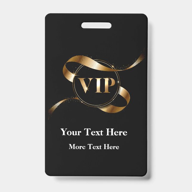 Classy VIP Badge Editable Budget Templates (Front)