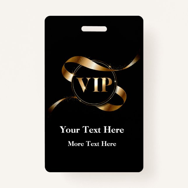 Classy VIP Badge Editable Budget Templates (Front)