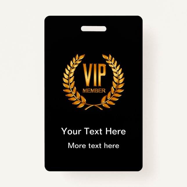 Classy VIP Club Member Badges (Front)