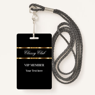 Classy VIP Member Club Guest Badge