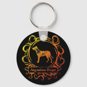 Classy Weathered Argentine Dogo Keychain