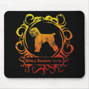 Classy Weathered Black Russian Terrier Mouse Pad