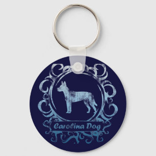 Classy Weathered Carolina Dog Keychain