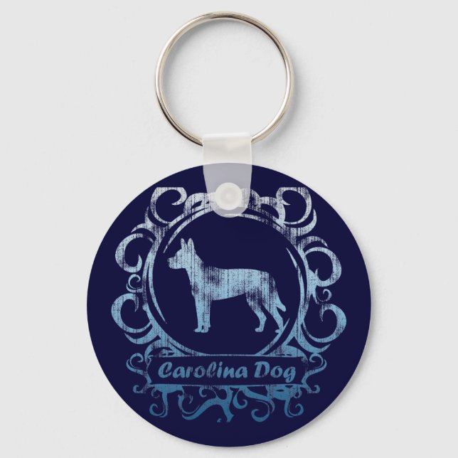 Classy Weathered Carolina Dog Keychain (Front)