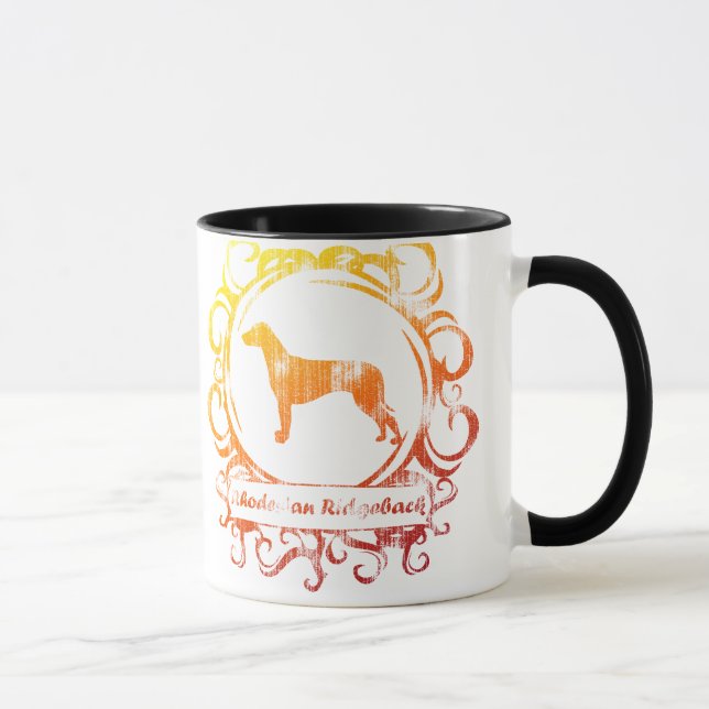 Classy Weathered Rhodesian Ridgeback Mug (Right)