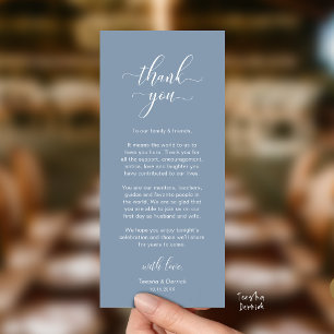 Classy Wedding Dinner Place Setting Thank You Card