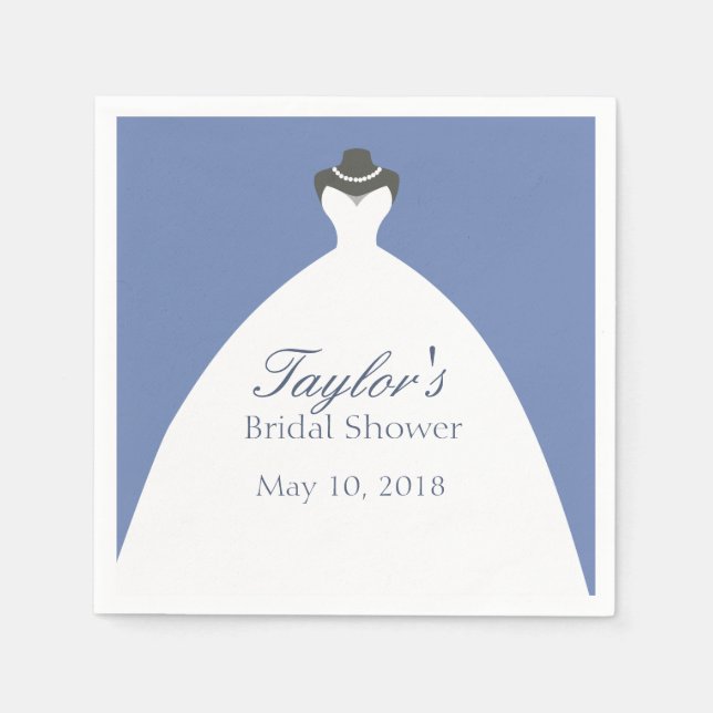 Classy Wedding Gown Napkin (Front)