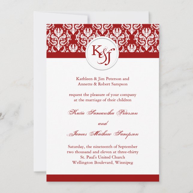 Classy Wedding Invitation Template (Front)