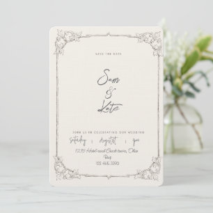 Classy wedding invite