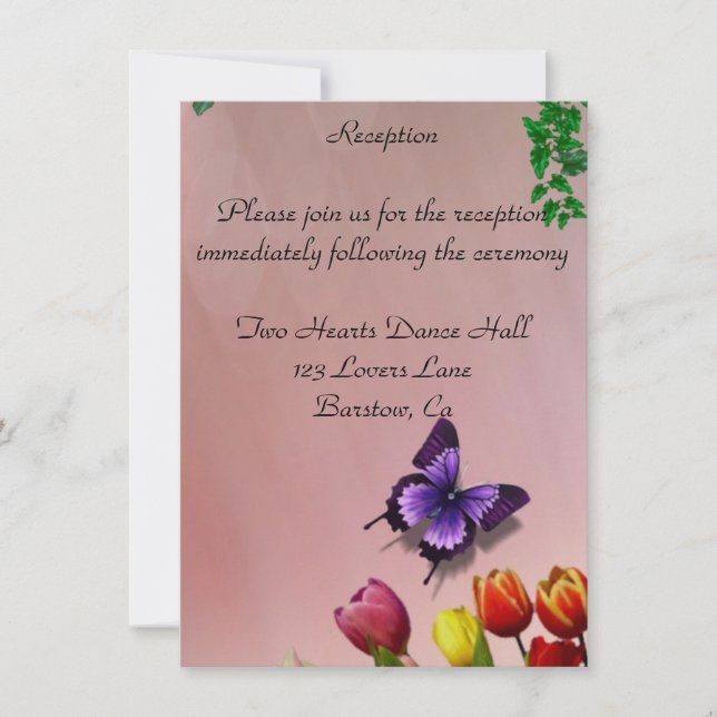 Classy Wedding Reception Personalized Announcement (Front)