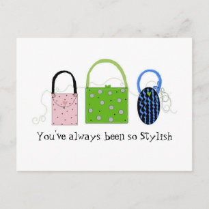Classy Whimsical Handbags Postcard