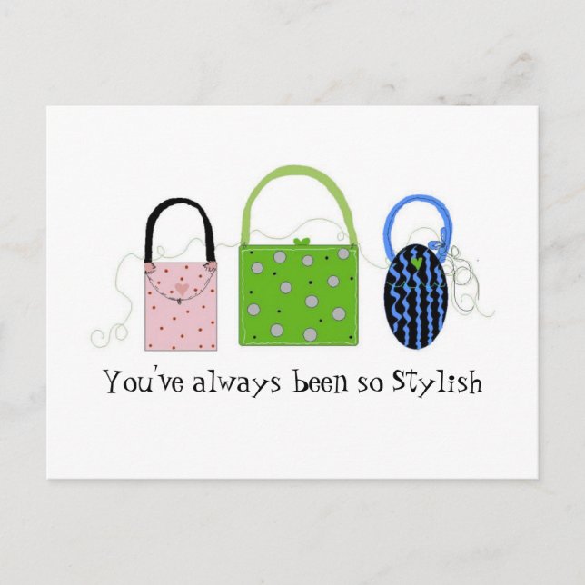 Classy Whimsical Handbags Postcard (Front)