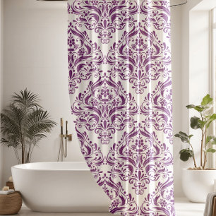 Classy White And Purple Damask Pattern