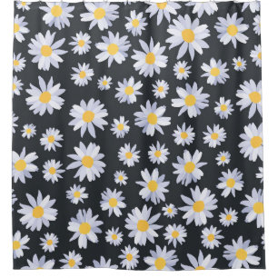 Classy White Daisy Flowers Botanical Grey design