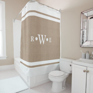 Classy White Faux Burlap Clean White Borders