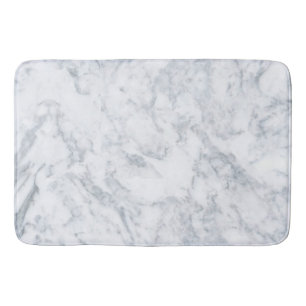Classy White Marble Look Bath Mat