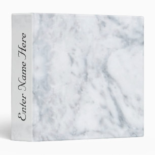 Classy White Marble Look Custom Text Binder