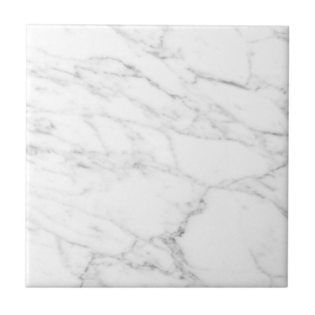 Classy white marble tile with grey marbeling lines (Front)