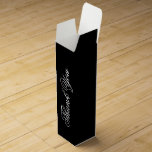 Classy Wine Gift Box<br><div class="desc">Great for wedding or corporate events. Personalize text, or text is removable. Beautiful corporate packaging, or wedding favour packaging. The black background can be personalized to any colour to coordinate with your event.</div>