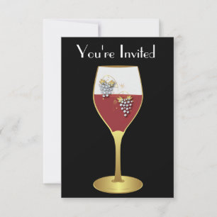 Classy Wine Glass Invitation for Events