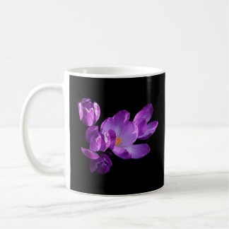 Classy Witch purple flowers on black by Berglind Coffee Mug