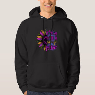 "Classy with a Savage Side" – Leopard Print Sunflo Hoodie