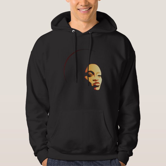 Classy Womens African Head Wrap Black Pride  Soul  Hoodie (Front)