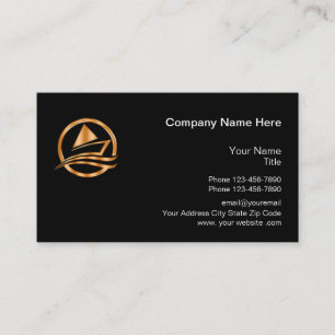 Classy Yacht Broker Boat Sales Theme Business Card