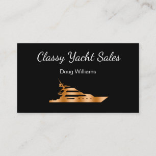 Classy Yacht Broker Sales Business Cardsa Card