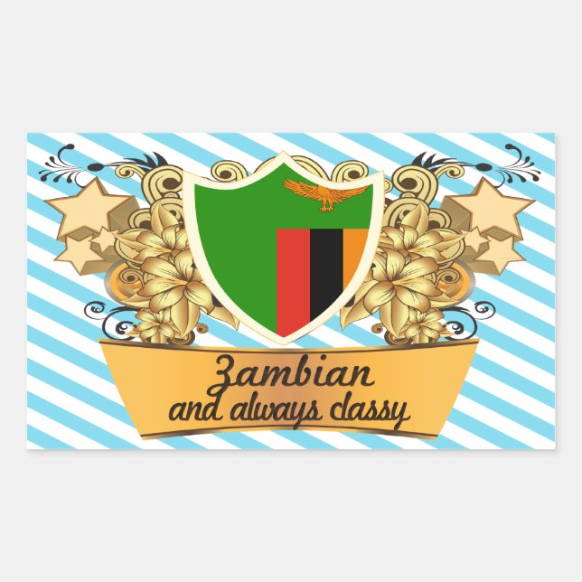 Classy Zambian Sticker (Front)