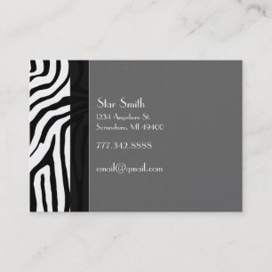 Classy Zebra Skin on Any Colour Card