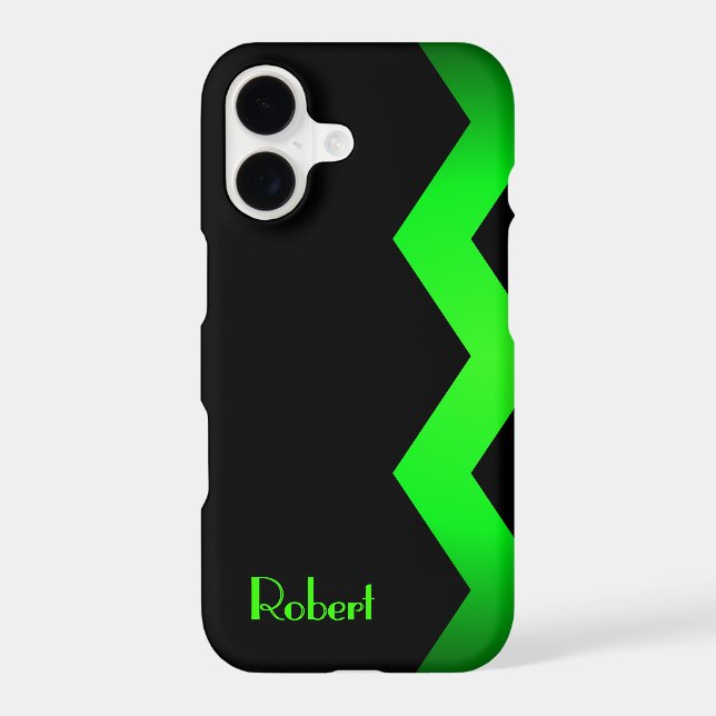 Classy Zig zag Green Personalized (Back)