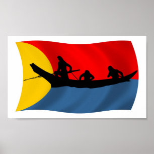 Clatsop Tribe Flag Poster Print