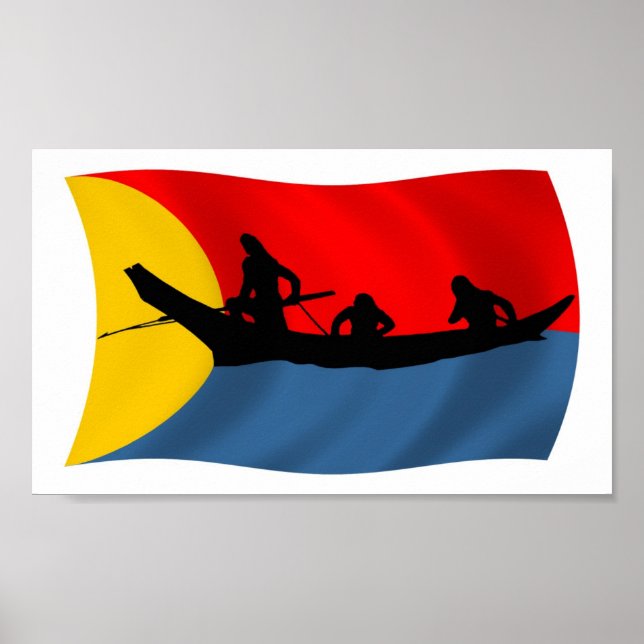 Clatsop Tribe Flag Poster Print (Front)