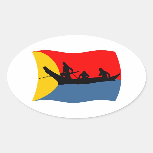 Clatsop Tribe Flag Sticker (Front)