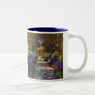 Claud Monet and Garden way Two-Tone Coffee Mug