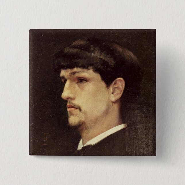 Claude Debussy  1886 2 Inch Square Button (Front)