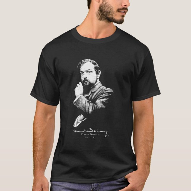 Claude Debussy-French Composer-Al Music T-Shirt (Front)