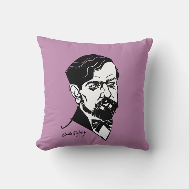 Claude Debussy Throw Pillow (Front)