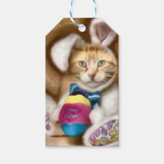 Claude Easter Bunny Holiday Postcard Gift Tags