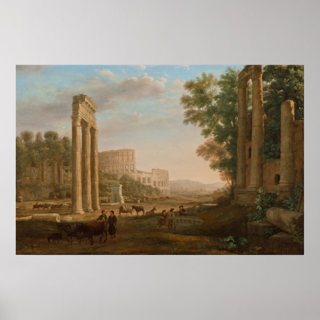 Claude Lorrain - Ruins of the Roman forum Poster (Front)