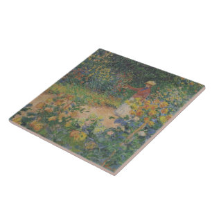 Claude Monet 1895 Vintage In the Garden Tile