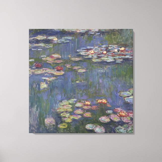 Claude Monet 1916 Vintage Water Lilies Canvas Print (Front)