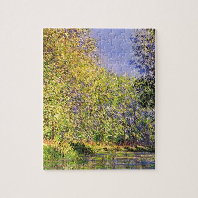 Claude Monet A Bend Of The Epte Jigsaw Puzzle (Vertical)