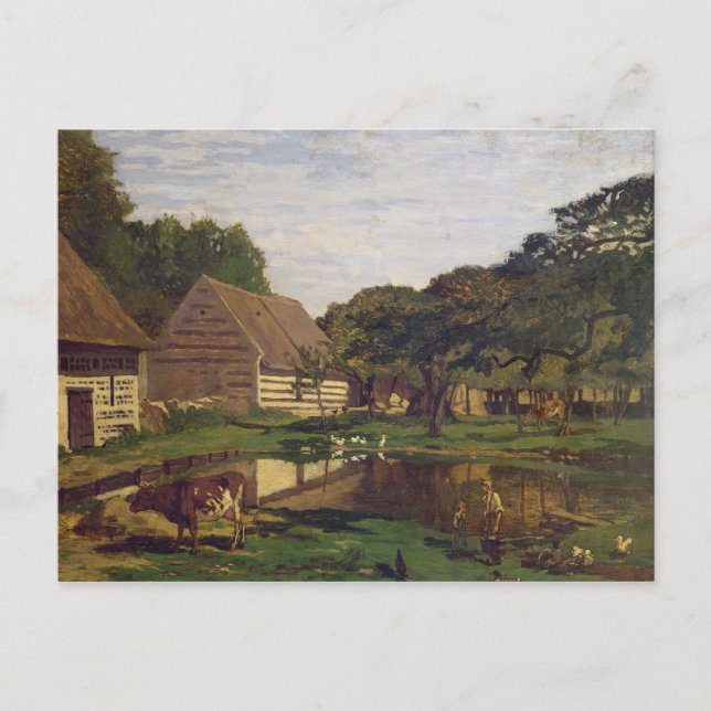 Claude Monet | A Farmyard in Normandy Postcard (Front)