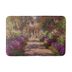 Claude Monet A Pathway in Monet's Garden Bath Mat