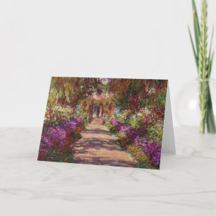 Claude Monet A Pathway in Monet's Garden Card