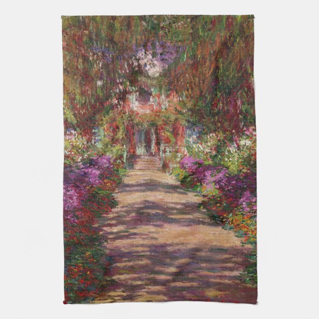 Claude Monet | A Pathway in Monet's Garden Kitchen Towel (Vertical)